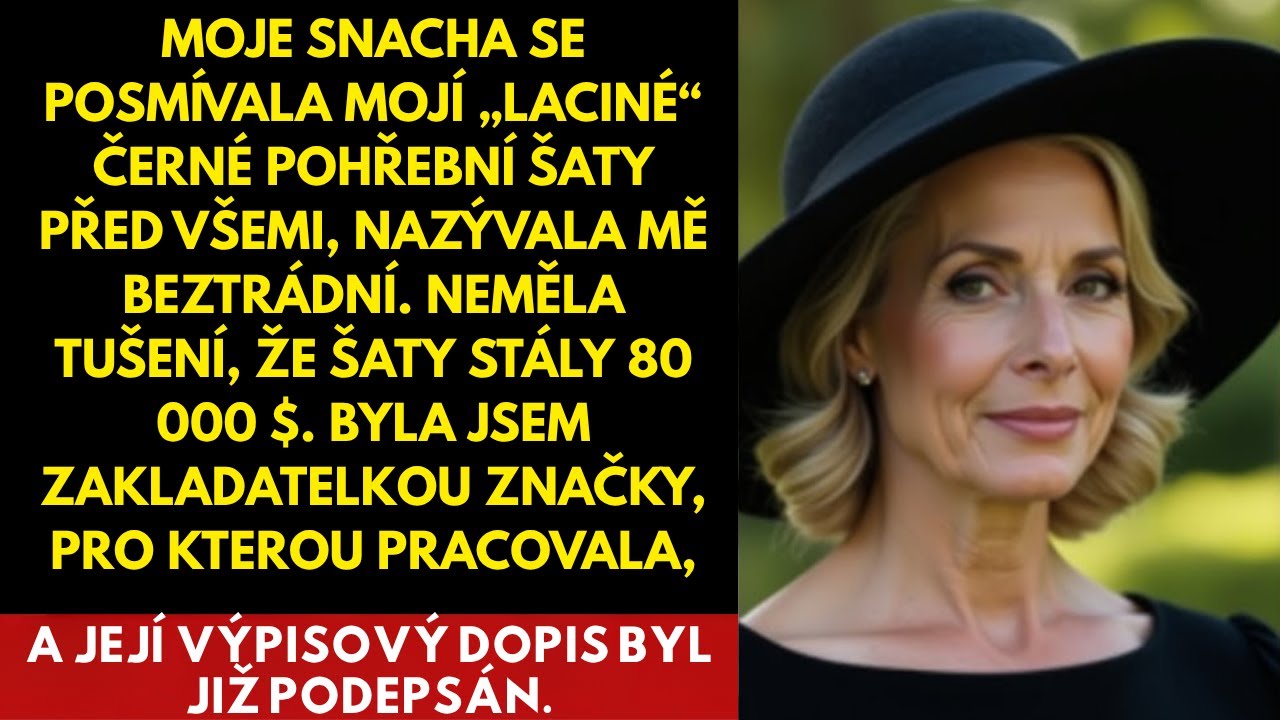 Na pohřbu mého manžela se moje snacha posmívala mým šatům. Neměla tušení, kdo jsem.