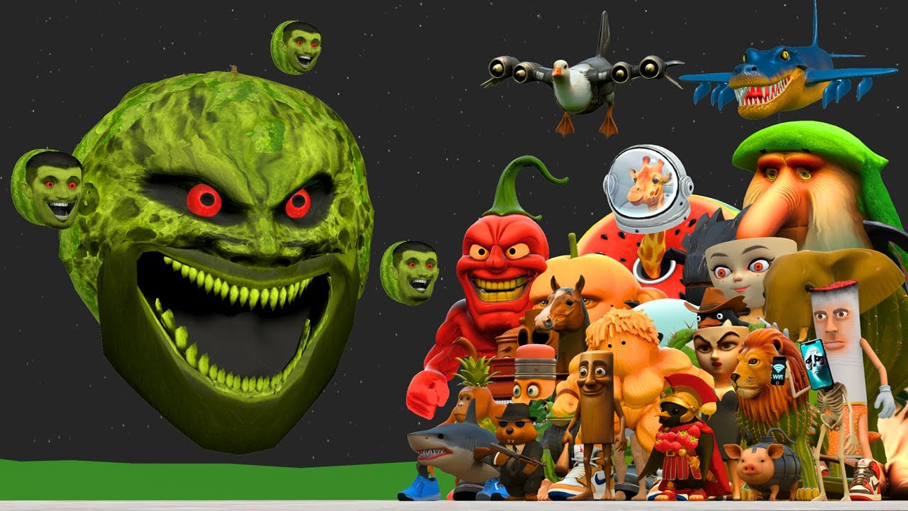 Lin Gang Melon Moon Vs All Italian AI Brainrot Memes In Garry's Mod