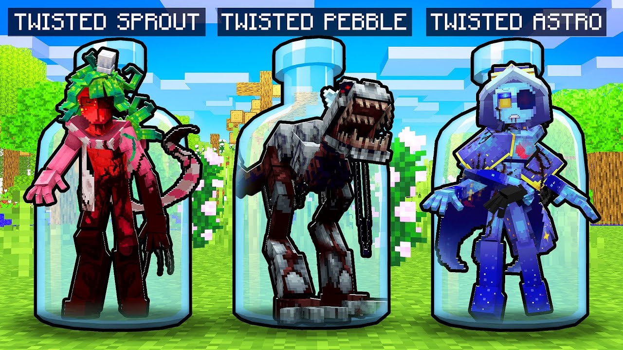 PRESO em UMA GARRAFA como TWISTED PEBBLE no Minecraft!!