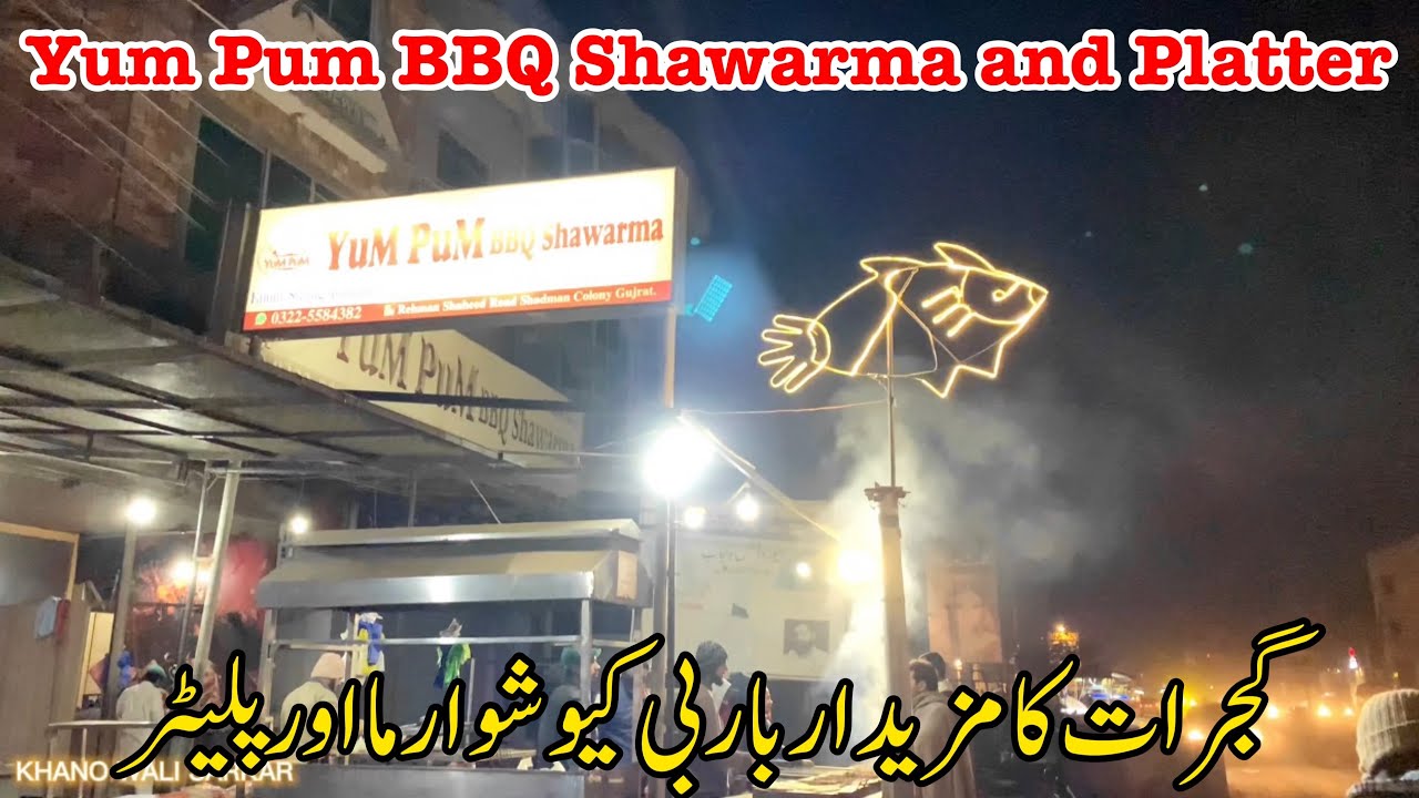 BBQ shawarma and platter || yum pum BBQ shawarma