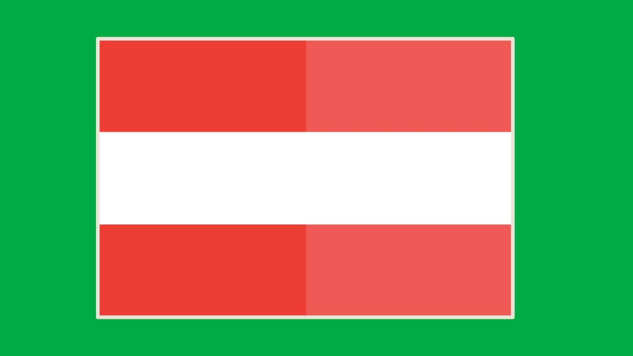 Austria Flag Animated Green Screen