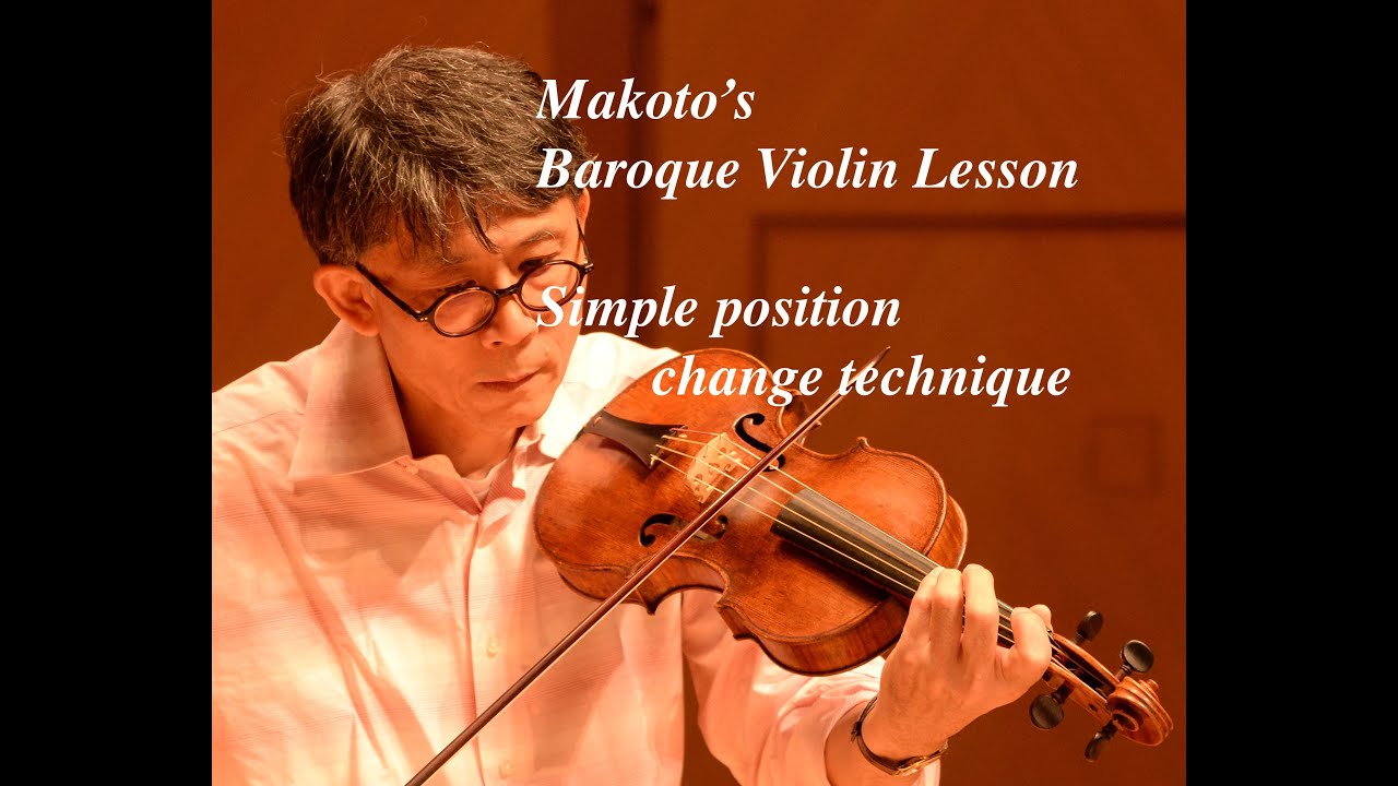 Makoto's Baroque violin lesson - Basic - Simple position change exercise