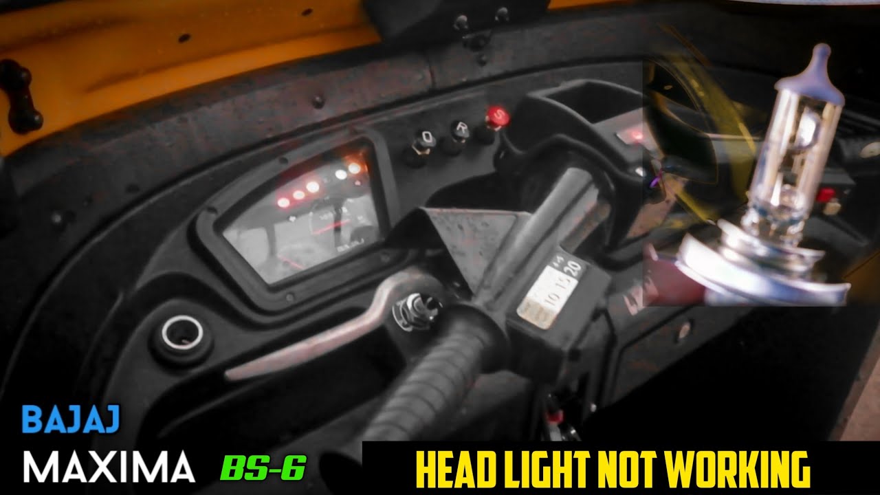 Bajaj Maxima Bs6 Auto Head Light Not Working || Maxima Auto Head Light problem @TechmanSuresh
