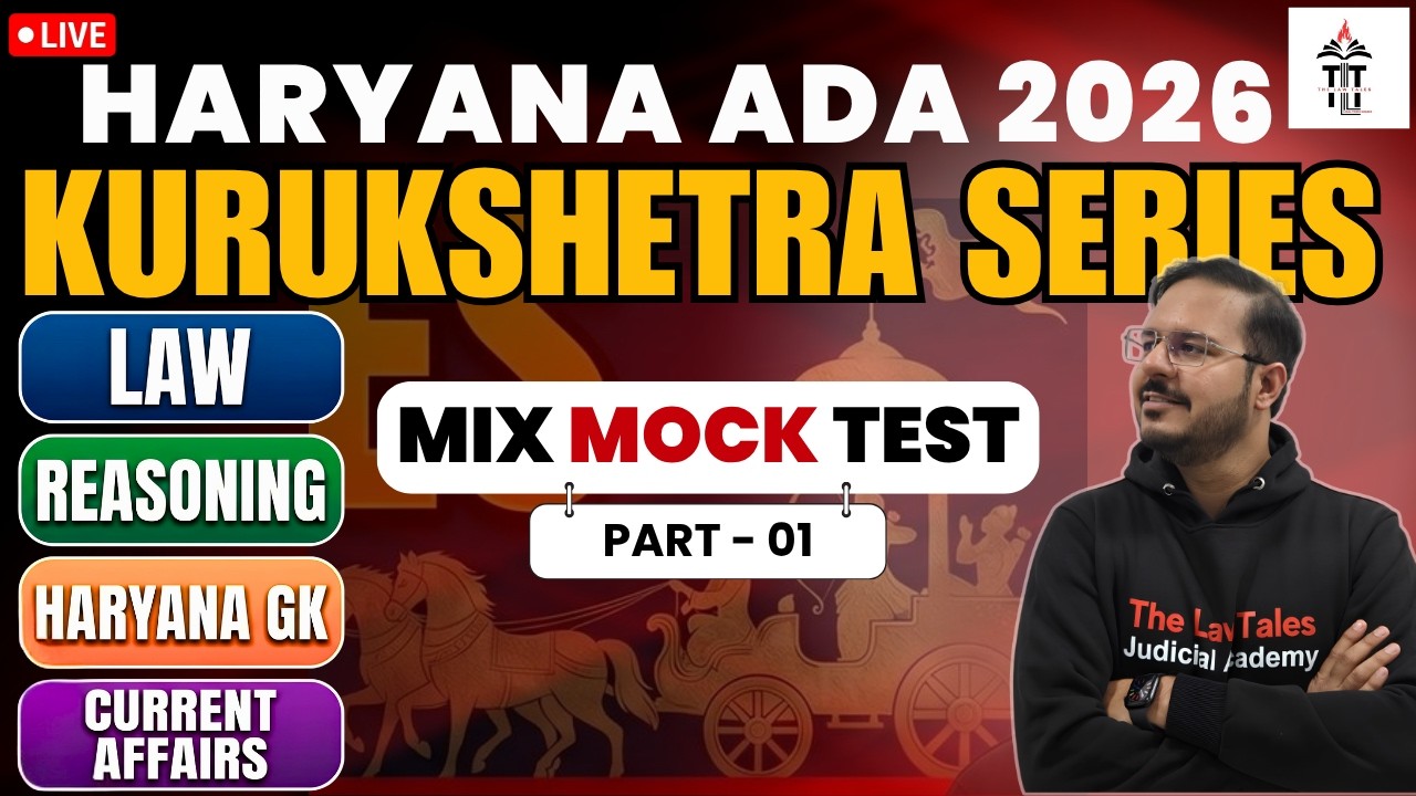 Haryana ADA 2026 Kurukshetra Series | Law, Reasoning, Haryana GK & Current Affairs LIVE