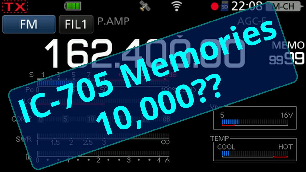 IC-705 A to Z #10 Memories & Memory Functions