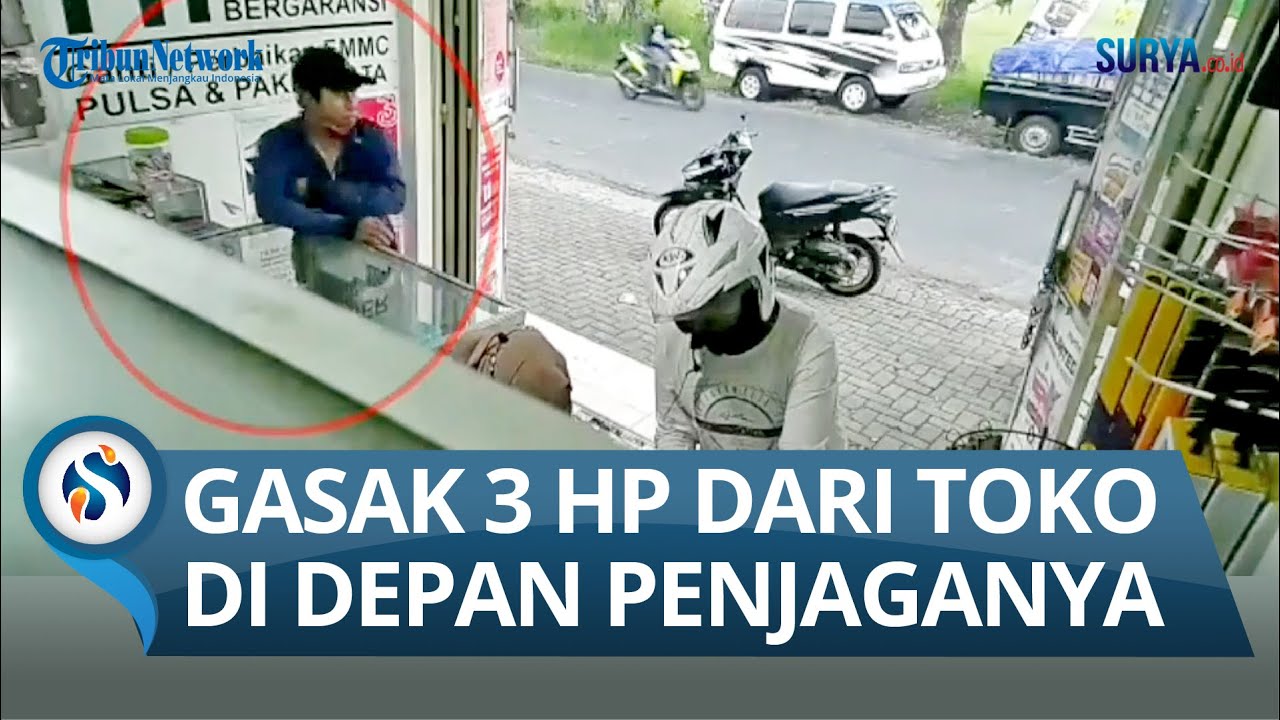 MALING BRUTAL : Gasak 3 HP Sekaligus di Depan Penjaga Toko Tanpa Ketahuan di Kabupaten Malang