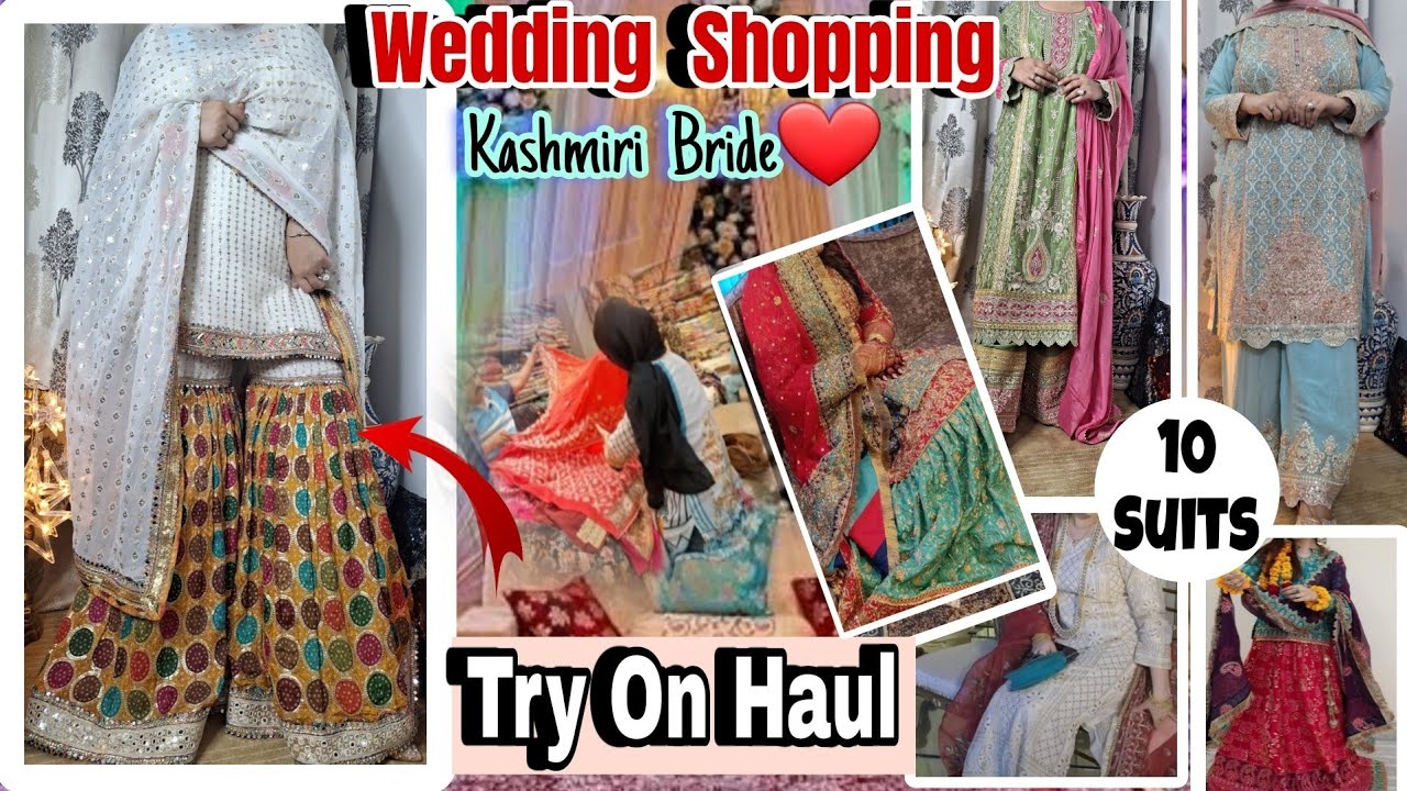 kashmiri Wedding Shopping Try on Haul || 100% Honest Review || Bridal Pakistani Collection #haul