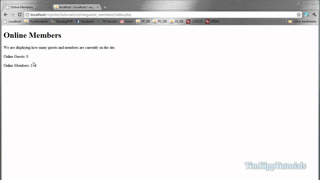 PHP Programming Tutorial - Online Guest and Member System - Part 2