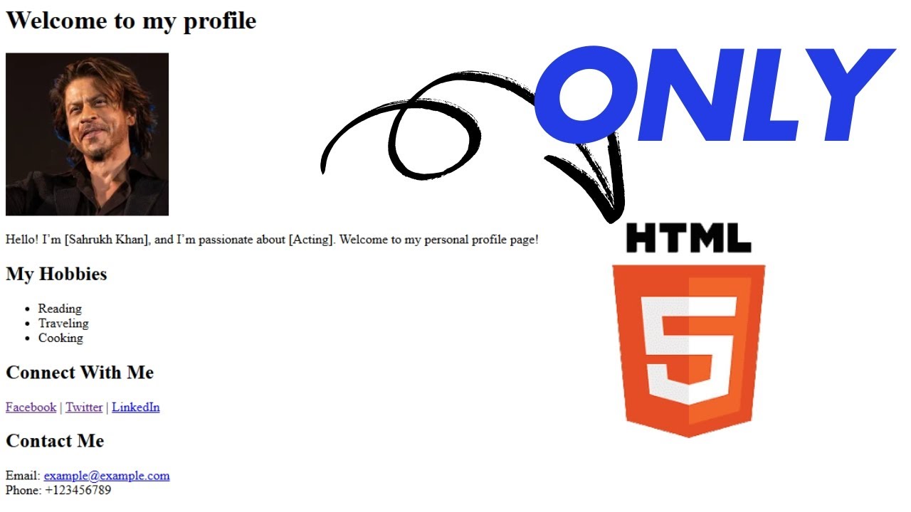 Create a Personal Profile Page with HTML | Step-by-Step Beginner Tutorial