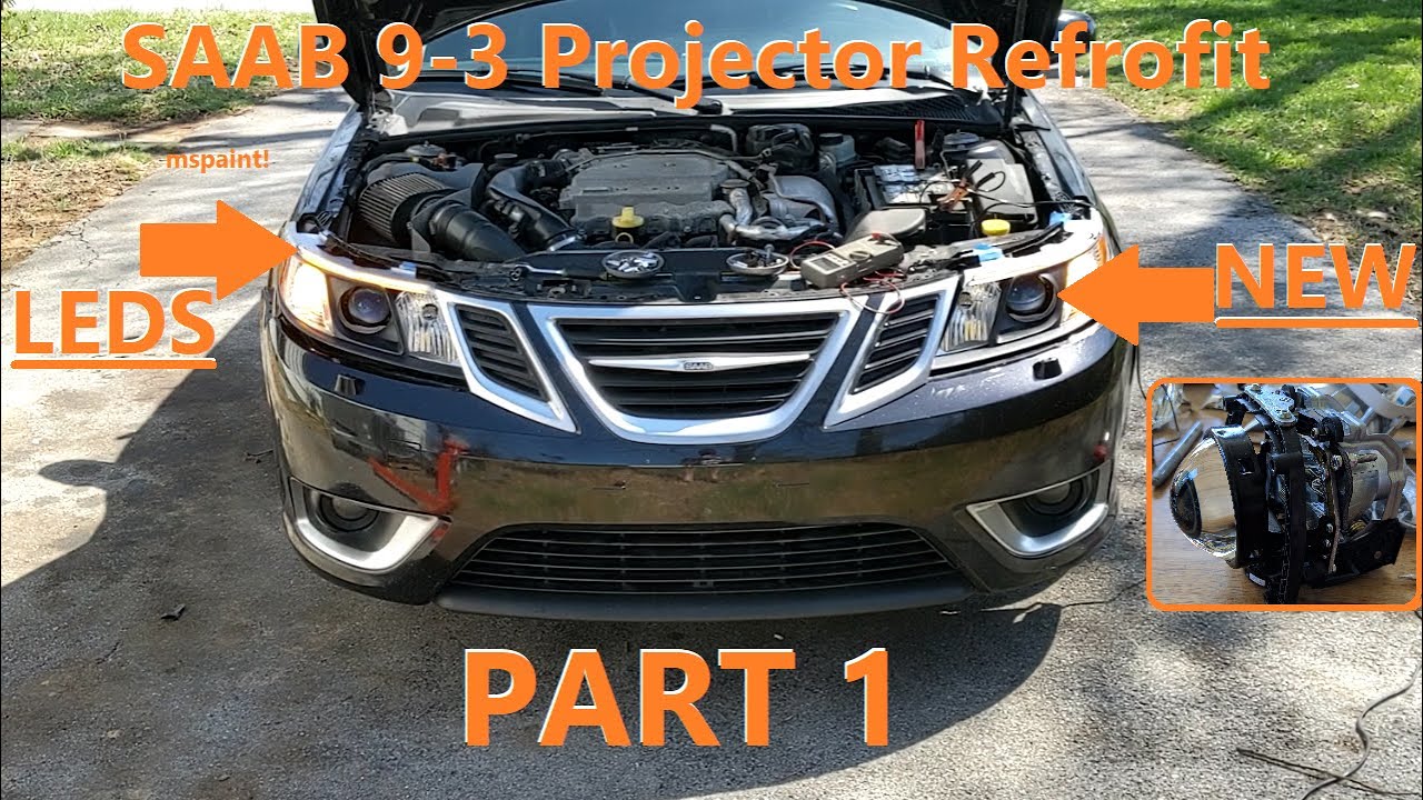 Снятие фар: Часть 1. Модернизация фар SAAB 9-3 | AnotherSAABChannel