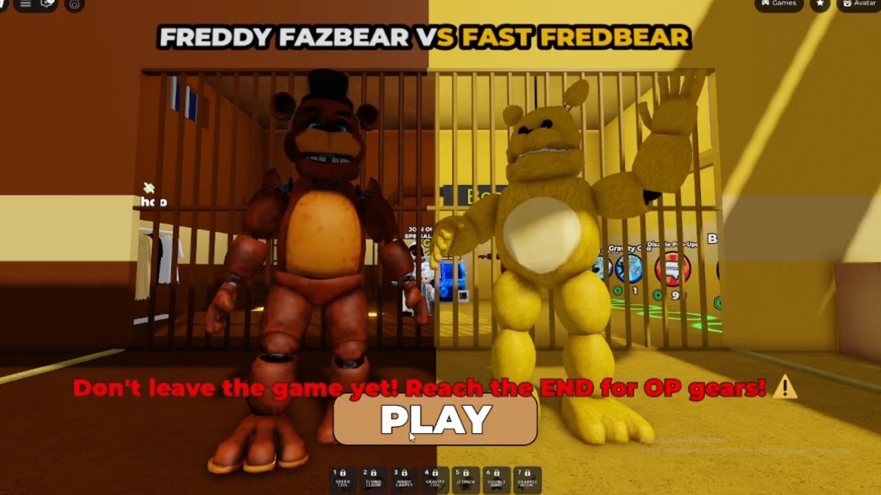 FREDDY FAZBEAR 🐻 vs FAST FREDBEAR ⚡ PRISON RUN! 🚓 | Roblox Obby