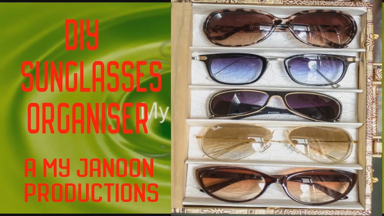 DIY Sunglasses Organizer from Invitation Box