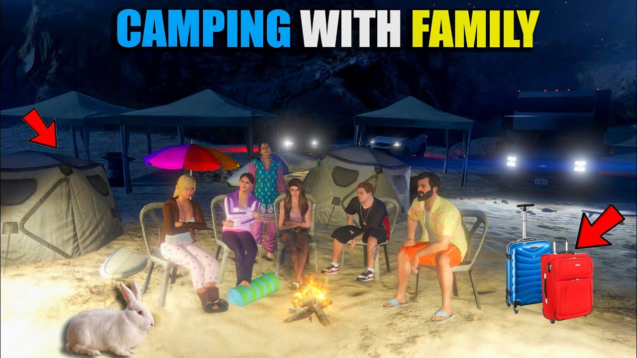 JIMMY CAMPING WITH FAMILY | FAMILY TRIP | GTA 5  😮
