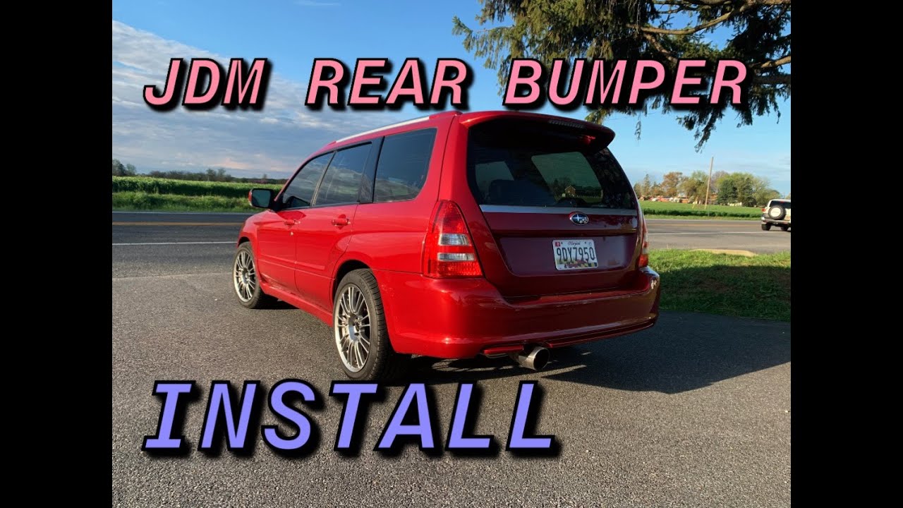 2008 SUBARU FORESTER XT JDM REAR BUMPER INSTALL | OIL CHANGE | 6 SPEED STI SWAPPED SUBARU FORESTER