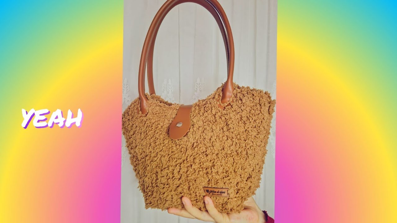 TEDDY YÜN  İLE CANVAS ÇANTA YAPIMI 💥 KÜRK ÇANTA YAPIMI 💥 Kolay Canvas Çanta Yapımı