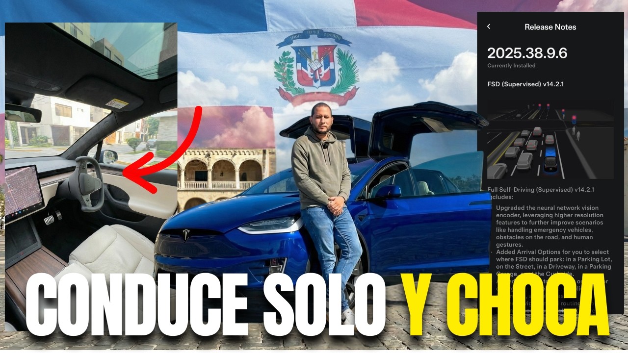 POR FIN Llega Full Self Driving A Republica Dominicana! y Sale Mal!