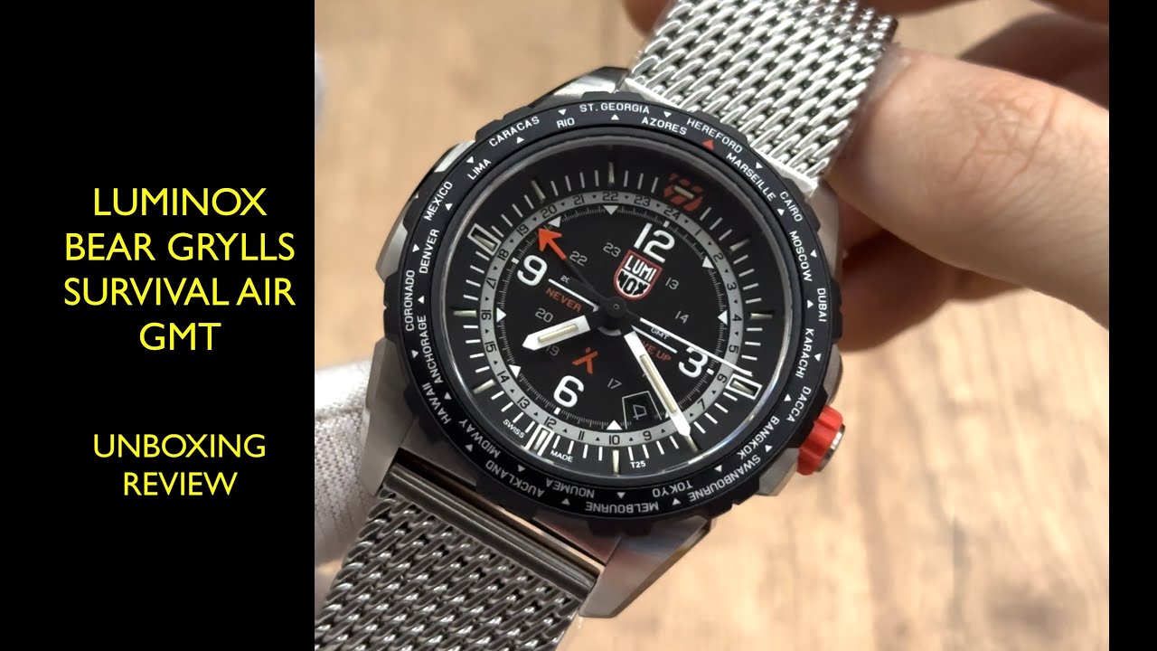 Luminox Bear Grylls Survival Air GMT 3762 Watch | Review Valjoux Relogios