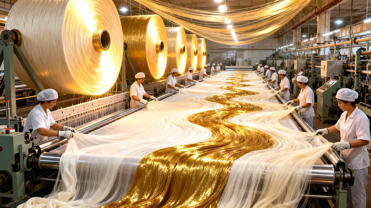 How Silk is Made in Factory 🧵🪡