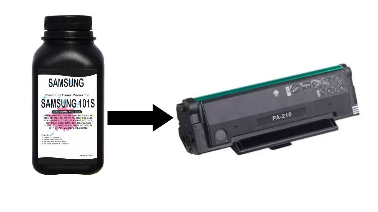 Refilling a Pantum cartridge with Samsung toner powder