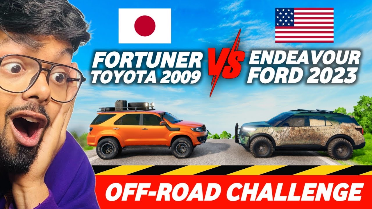 FORTUNER vs ENDEAVOUR Off-Road Battle - BeamNG 