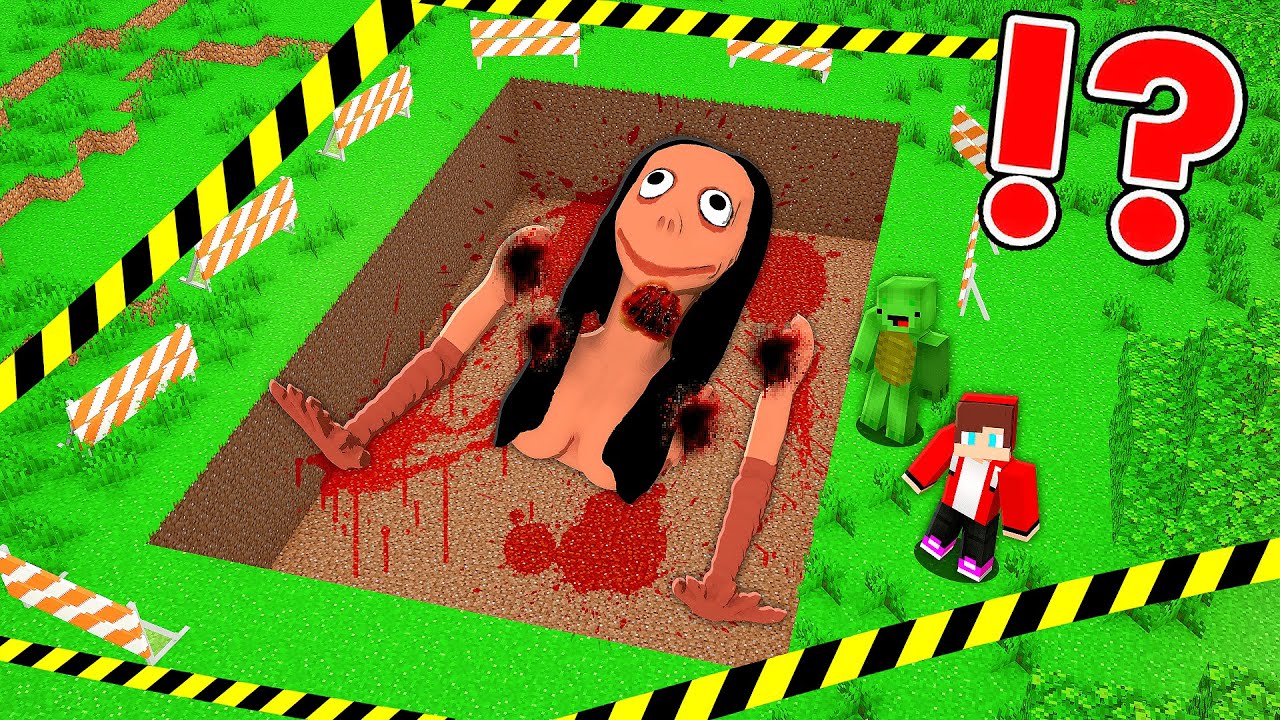 What JJ And Mikey Found In MOMO's GRAVE In Minecraft - Maizen