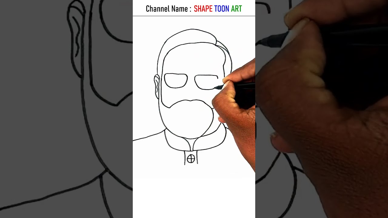 Happy Birthday PM Narendra Modi ji drawing outline easy from 123 - #narendramodi #birthday #drawing