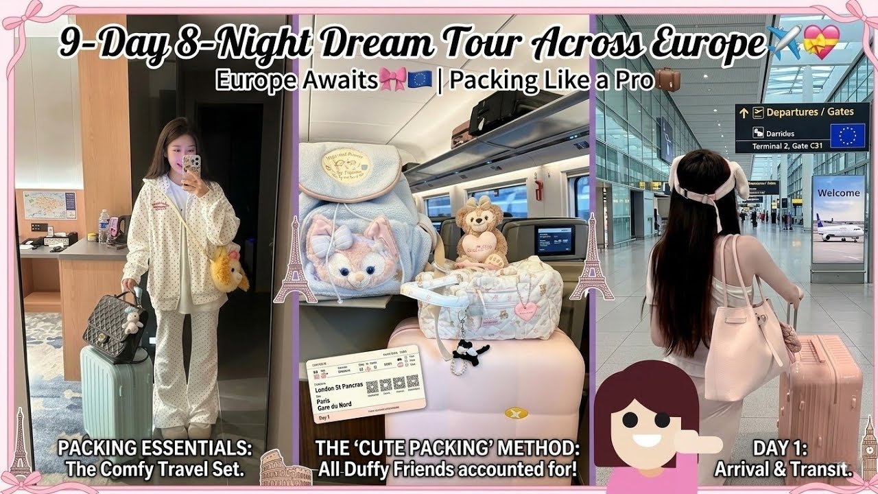 Europe Awaits🎀🇪🇺 | Packing Like a Pro🧳 | 9-Day 8-Night Dream Tour Across Europe✈️💝