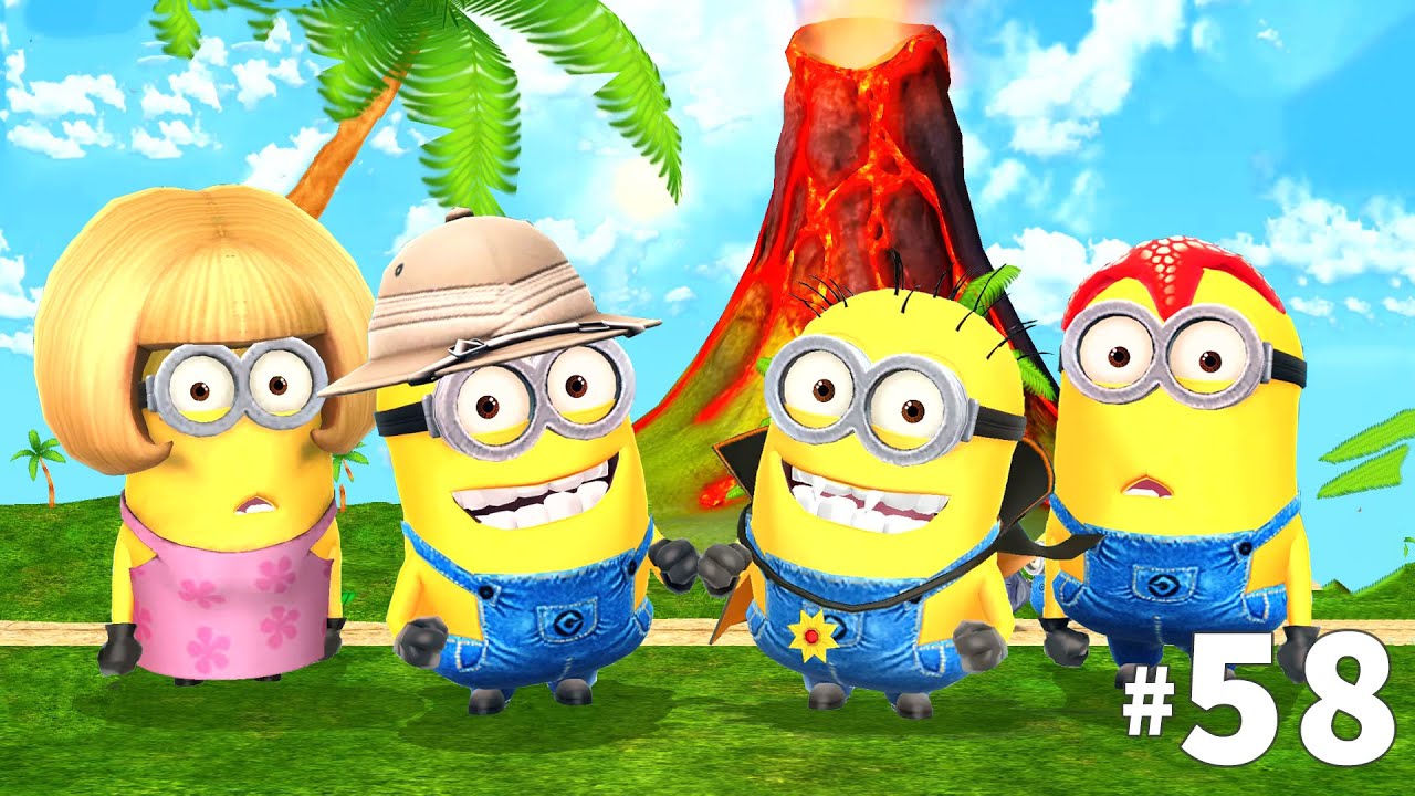 Hunter minion Vampire minion Starfish minion and Mom minion at Volcano Island | LEVEL 298-300 Ep58