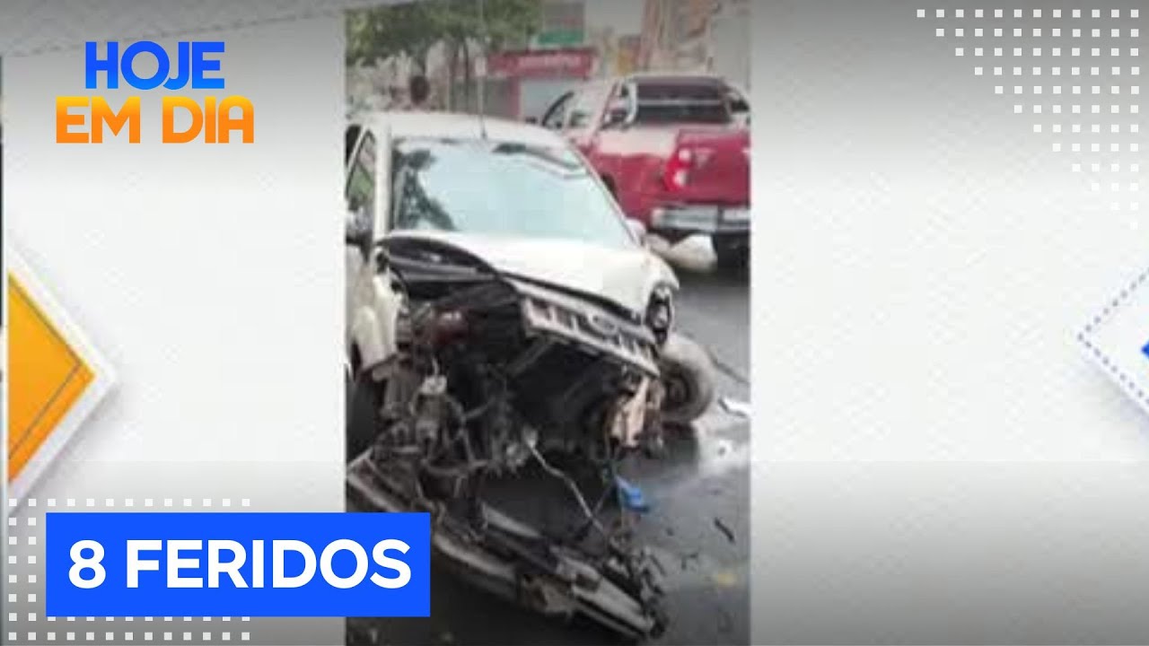 Acidente de carro deixa 8 feridos em Belo Horizonte