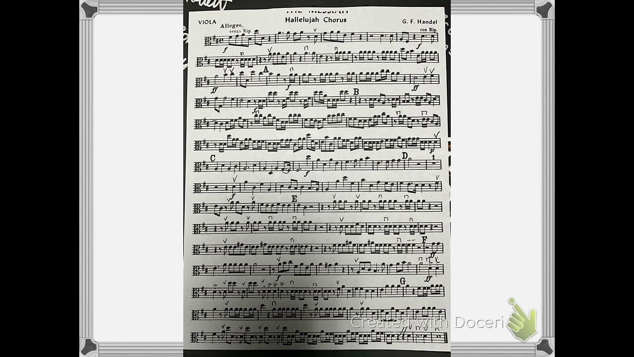 Hallelujah Chorus viola part