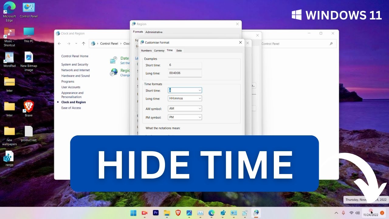 How to Hide Time on Windows 11? | Windows 11 Time Show and Hide