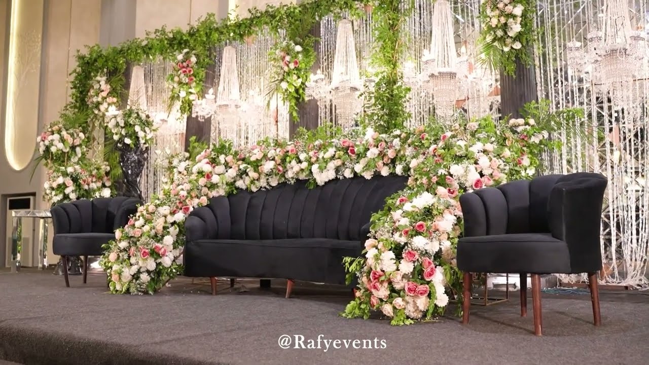 Elegant Baraat Decor for Arooj Kiani by Rafy Events | The Noir Islamabad