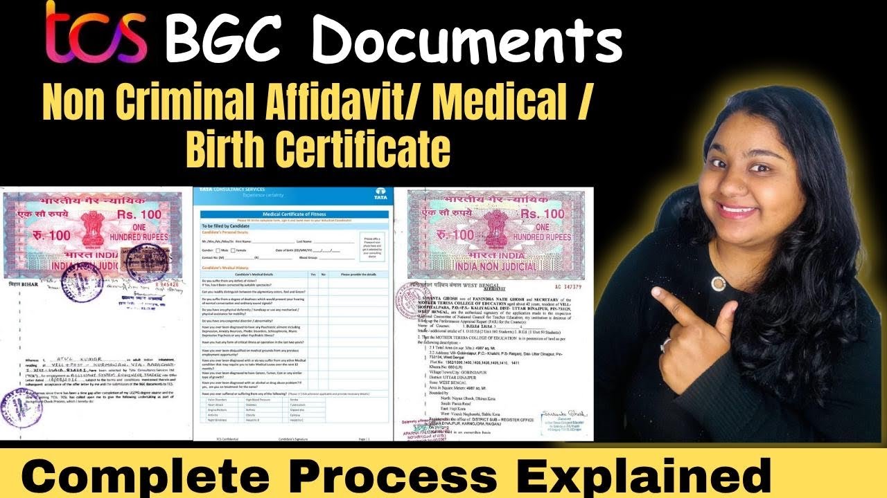 TCS BGC, Step by step BGC verification process || How to apply for NSR ecard, Birth Affidavit, NCA