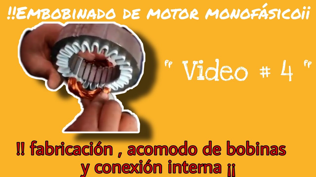 Embobinado de motores 4 / como rebobinar motor de 4 polos serie