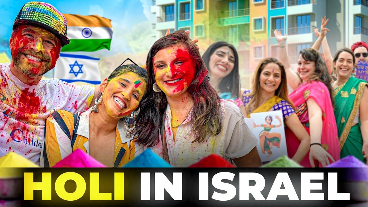 Best HOLI in ISRAEL 🇮🇳 🇮🇱 Indian in Israel | India Israel Relations | Indian Diaspora | Indian Jews