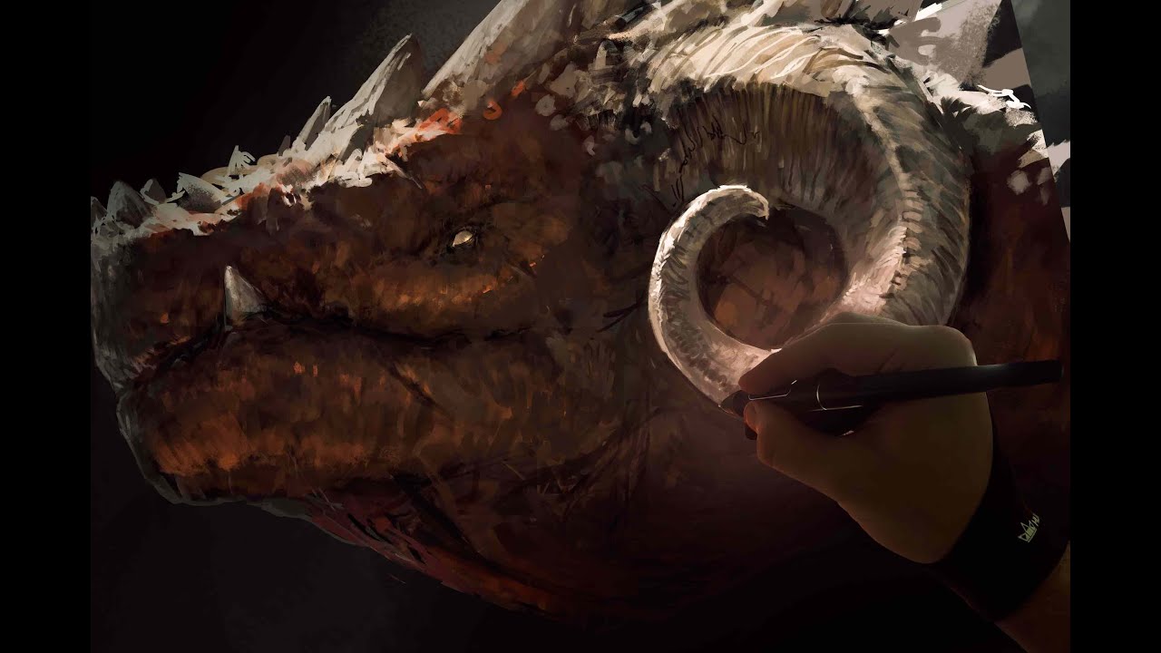 Painting a Dragon Portrait in Photoshop
