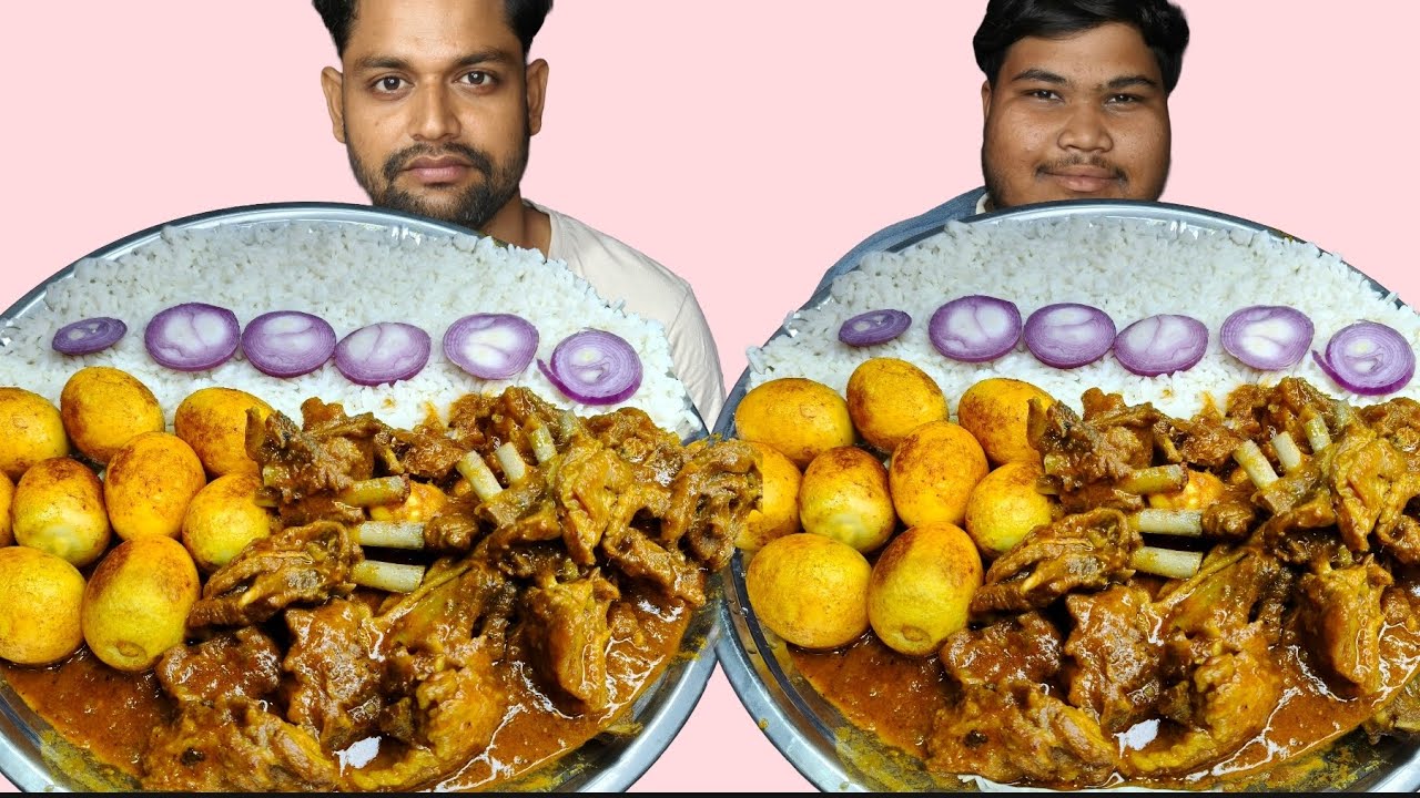 🥵🔥🌶️Spicy Mutton Curry, Egg Curry With Rice Eating Challenge | Mutton Curry Eating Competition|