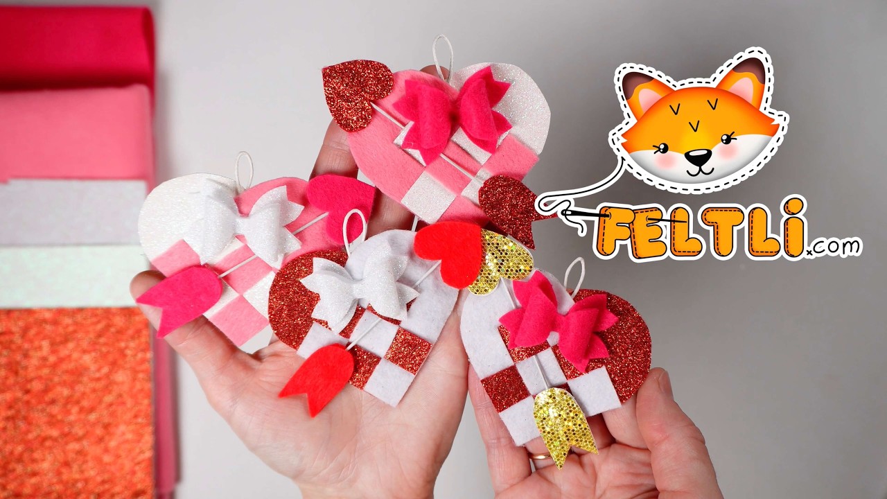 Валентинка своими руками ❤️ Сердце из фетра | Простой мастер-класс к 14 февраля