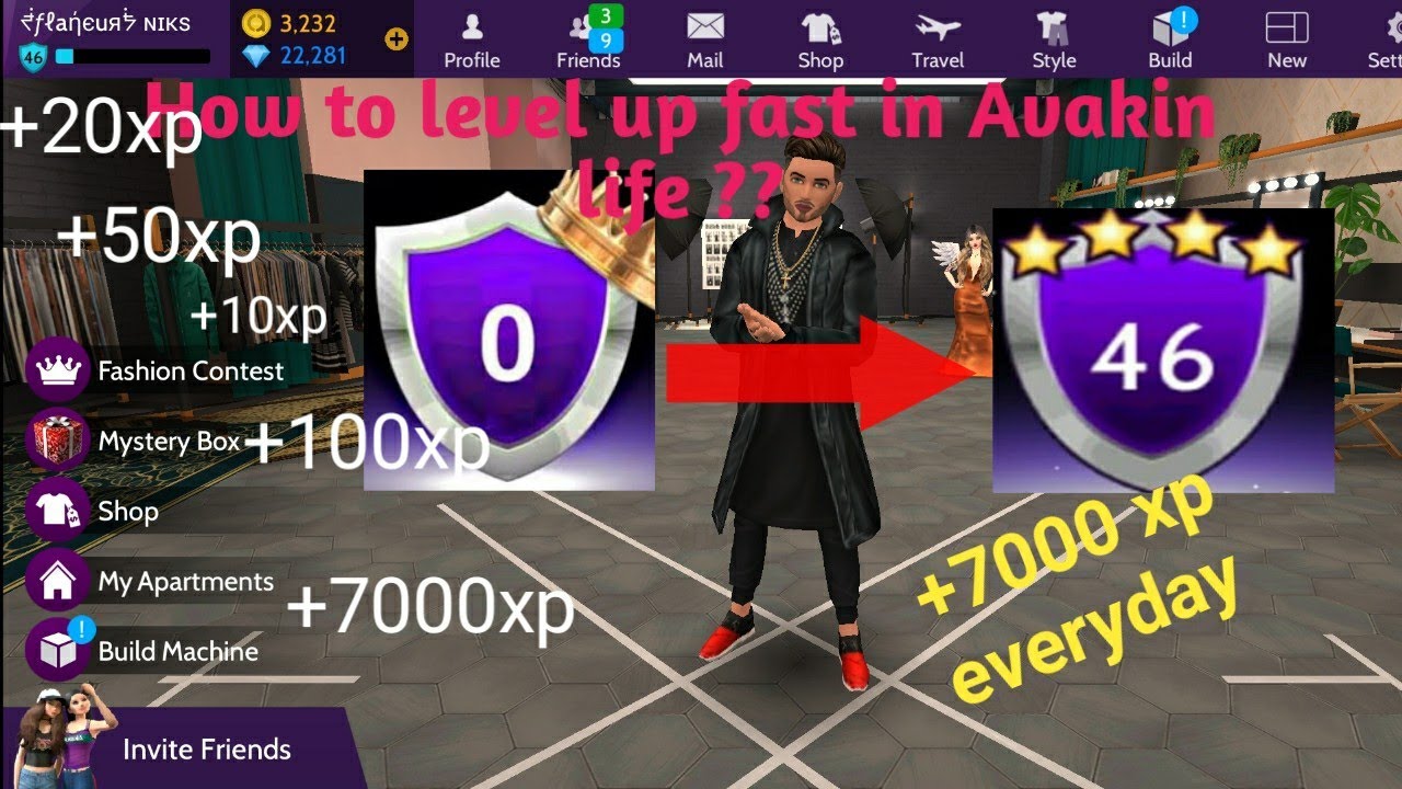 Avakin life 7000xp everyday, how to level up fast. # avakinlife