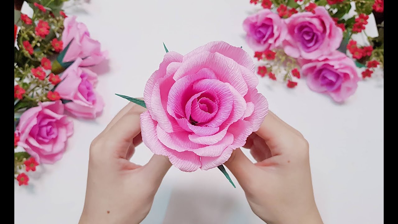 Cách Làm Hoa Hồng Bằng Giấy Nhún Siêu Dễ Và Đẹp Như Thật