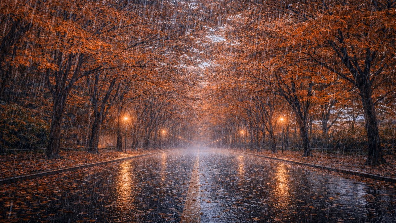 Early Morning Rain on a Quiet Forest Road 🌧️ Relaxing Rain Sounds for Deep Sleep & Meditation