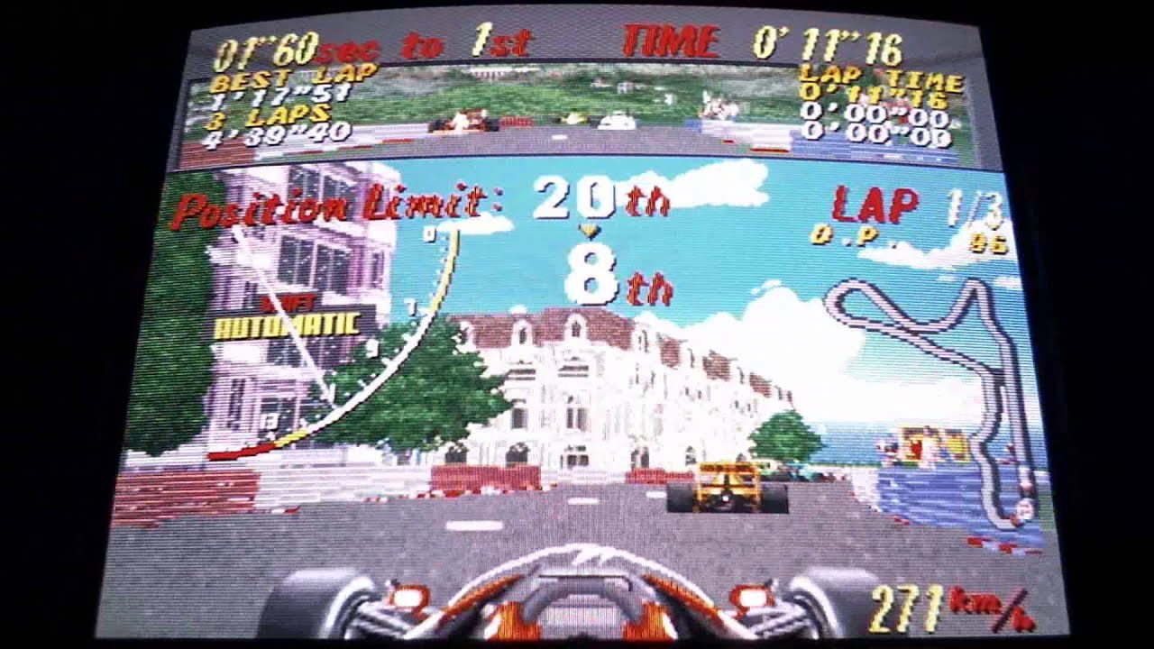 Arcade Classics on CRT tv (mame emulation) : Super Monaco GP