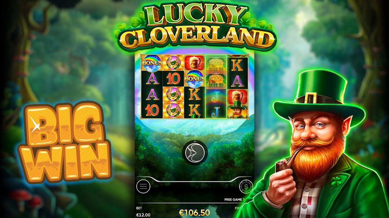 Супервыигрыш в бонусном раунде бесплатных вращений Lucky Cloverland