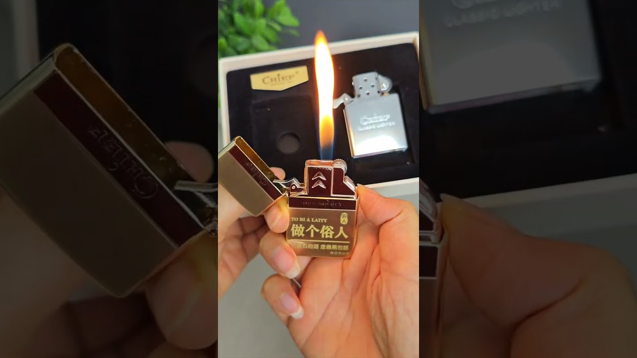 Triple-Function Brass Lighter: Men’s Must-Have!🔥