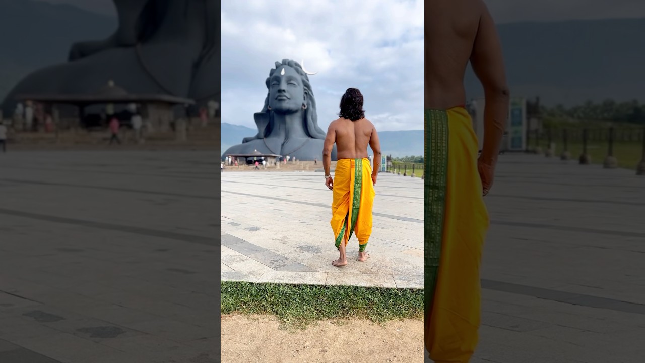 #Draping a #dhoti at @ishafoundation ✨❤️ #shorts