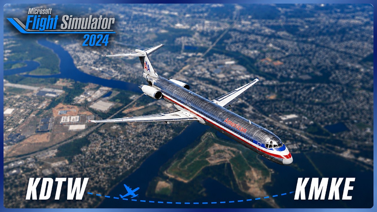 MSFS 2024 | MD83 KDTW-KMKE | Настоящий пилот авиалиний | #msfs2024