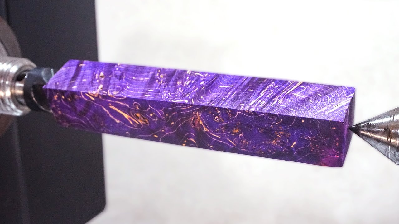 Woodturning - A fan sent me a piece of purple wood