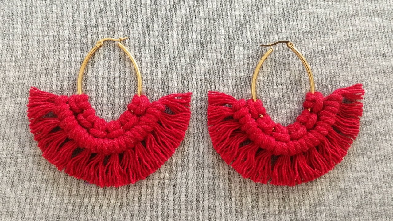 DIY ARETES en MACRAME (paso a paso) | DIY Macrame Earrings Tutorial