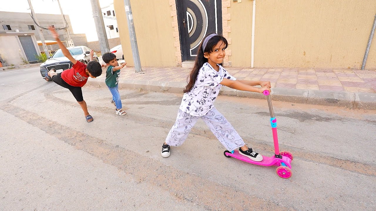 ساره اخذت سكوتر نواف زمازن شوفوا كيف !!!