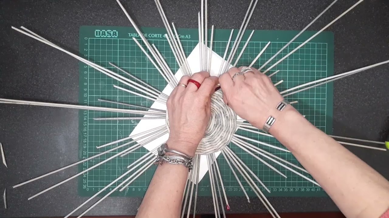 Curso gratis de Cestería con Papel Clase 1 Parte 2